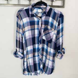 Flannel plaid shirt by ID:23